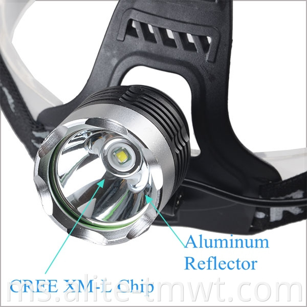 LED Miner Chargable Headlamp Aluminium LED Batubara Pelombong Headlamp